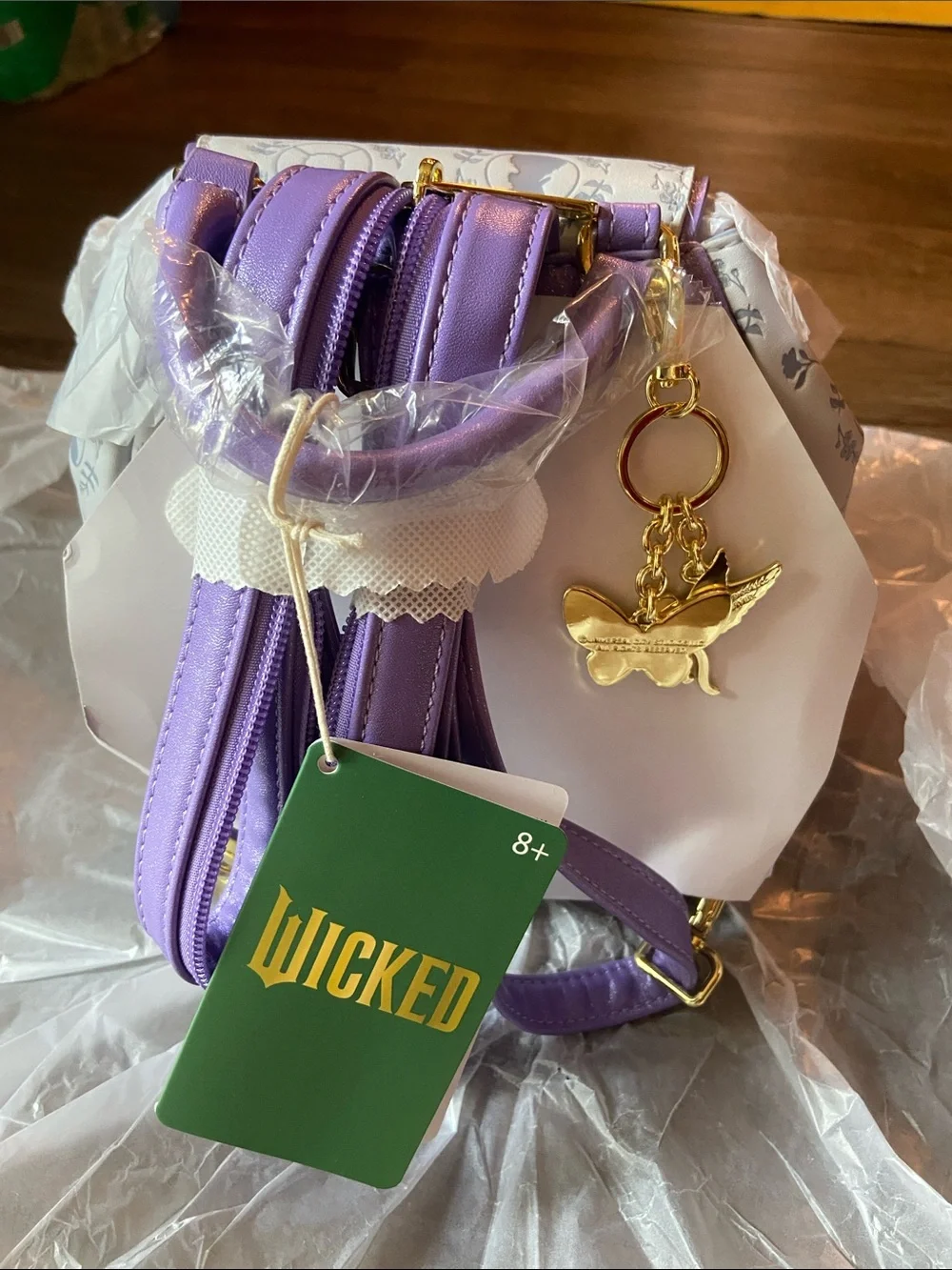 Loungefly Lilac and White Wicked Mini Backpack